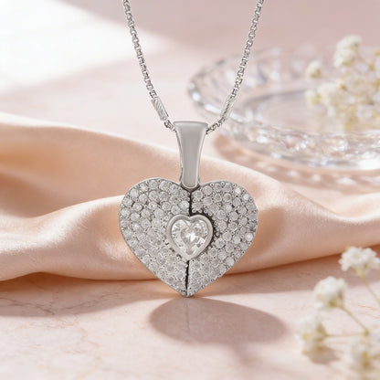 Radiant Heart 925 Sterling Silver Sparkle Pendant