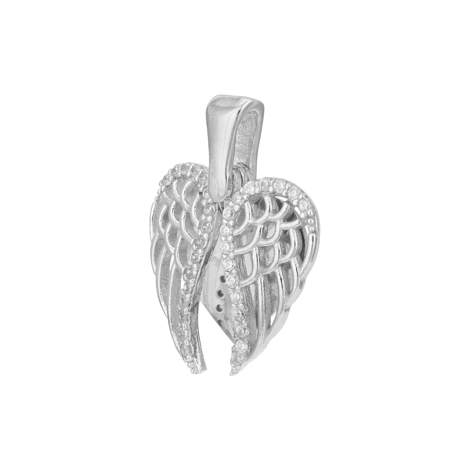 Radiant Heart Wings  925 Sterling Silver Pendant for Women