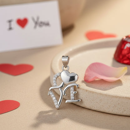 Silver pendant with &