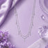 Radiant Multi-Layer Droplet Pendant Necklace 925 Sterling Silver Necklace for Women