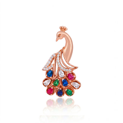 Radiant Peacock 925 Sterling Silver Pendant