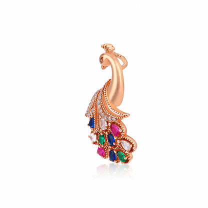 Radiant Peacock 925 Sterling Silver Pendant