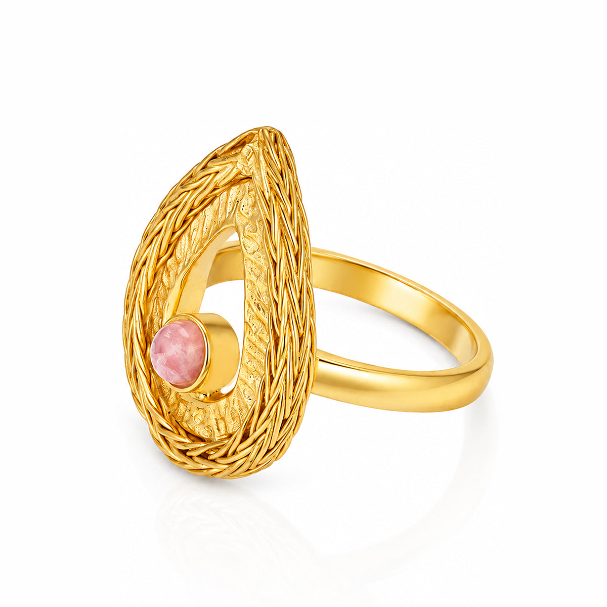 Radiant Petal 925 Sterling Silver Contemporary Designer Ring