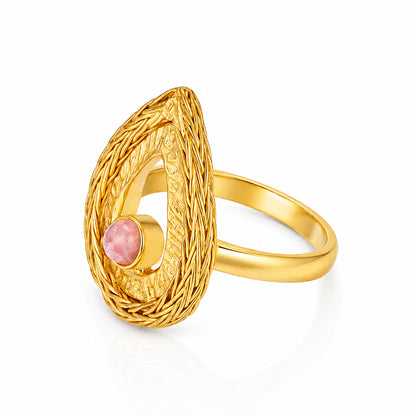 Radiant Petal 925 Sterling Silver Contemporary Designer Ring