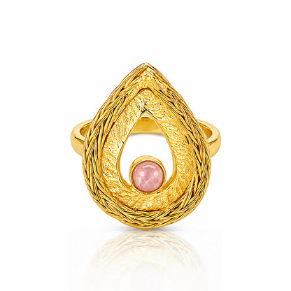 Radiant Petal 925 Sterling Silver Contemporary Designer Ring