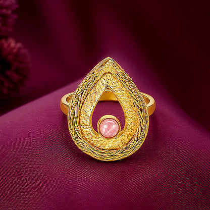 Radiant Petal 925 Sterling Silver Contemporary Designer Ring