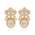 Radiant Polki Gold Plated Sterling Silver Stud