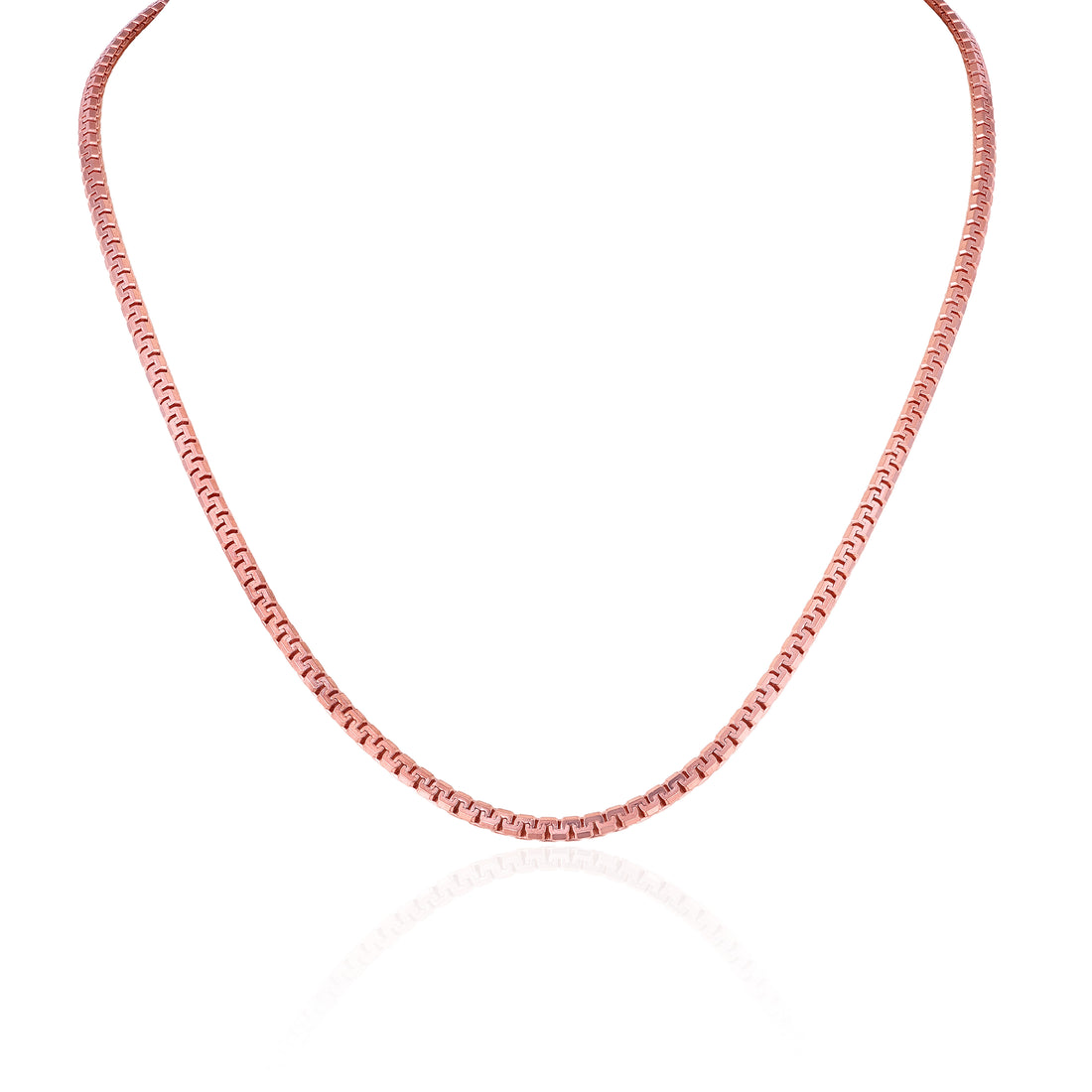 Radiant Rose Gold Tone 925 Sterling Silver Chain for Women