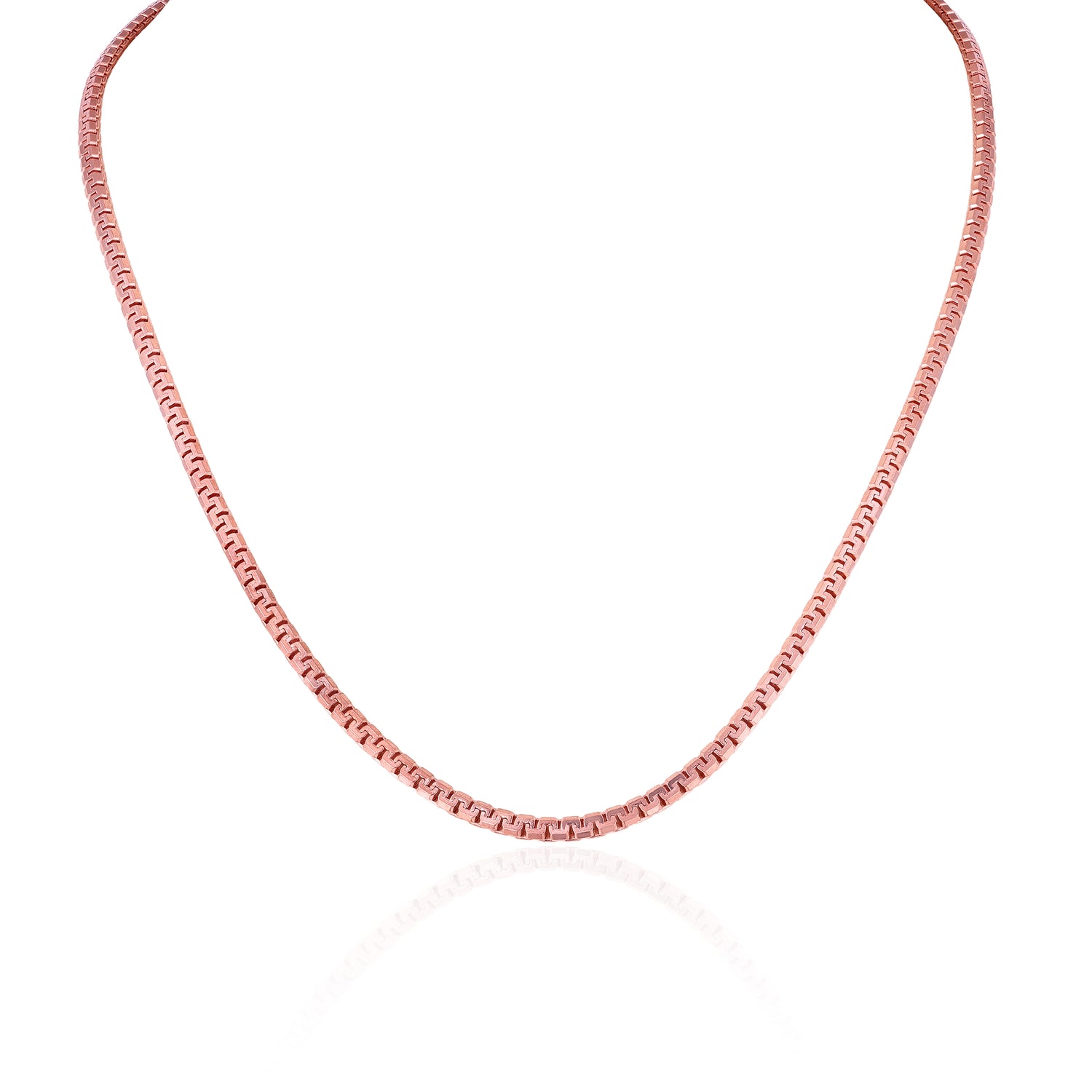 Radiant Rose Gold Tone 925 Sterling Silver Chain for Women