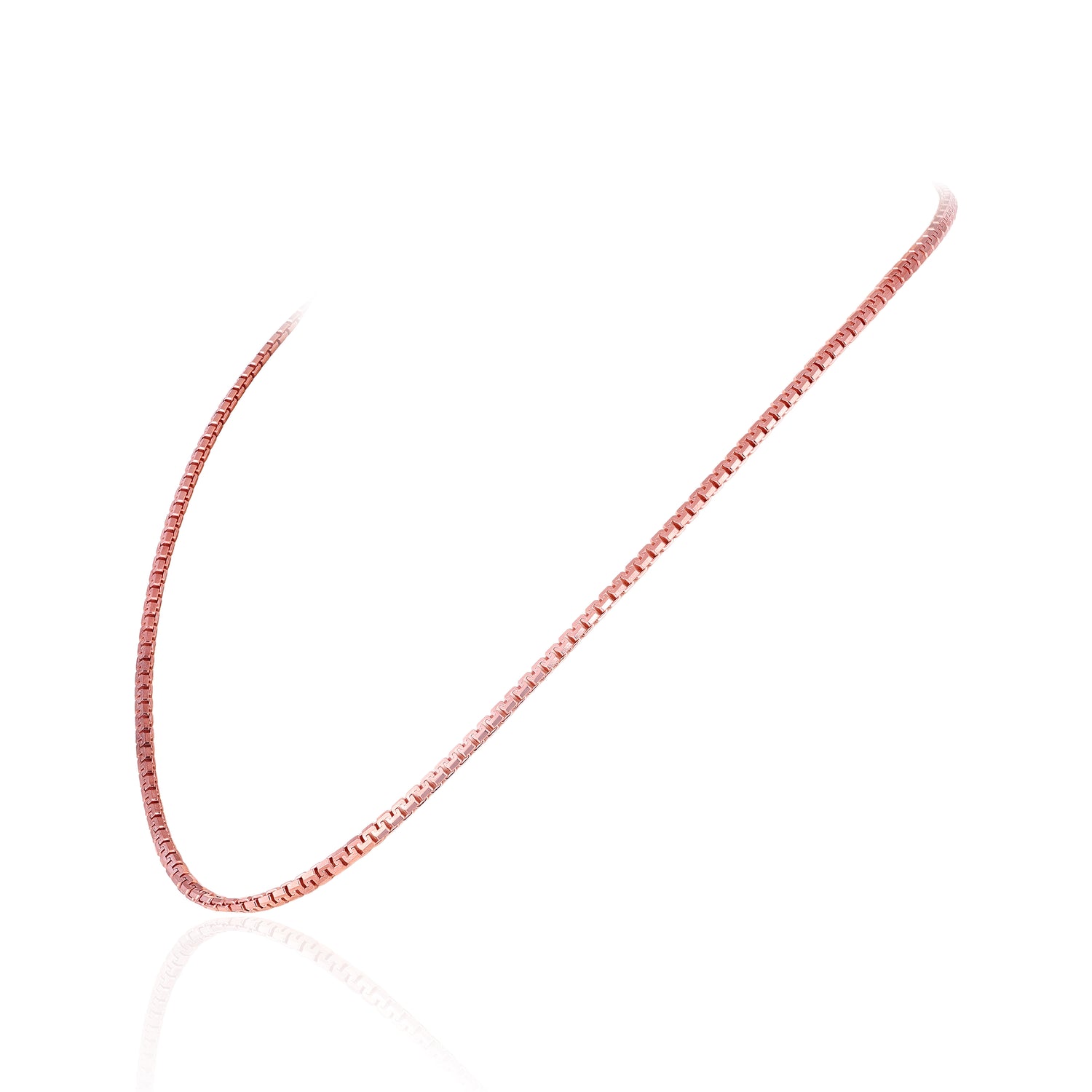Radiant Rose Gold Tone 925 Sterling Silver Chain for Women