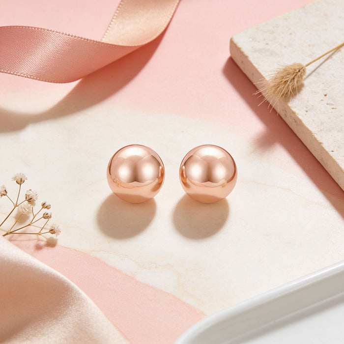 Radiant Rose Sphere 925 Sterling Silver Earring