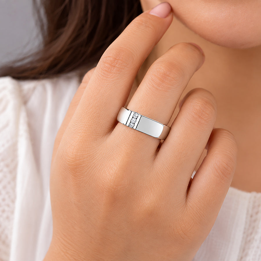 Radiant Spark Fusion 925 Sterling Silver Luxury Ring