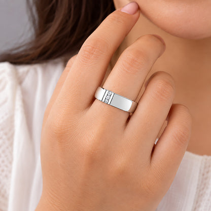 Radiant Spark Fusion 925 Sterling Silver Luxury Ring