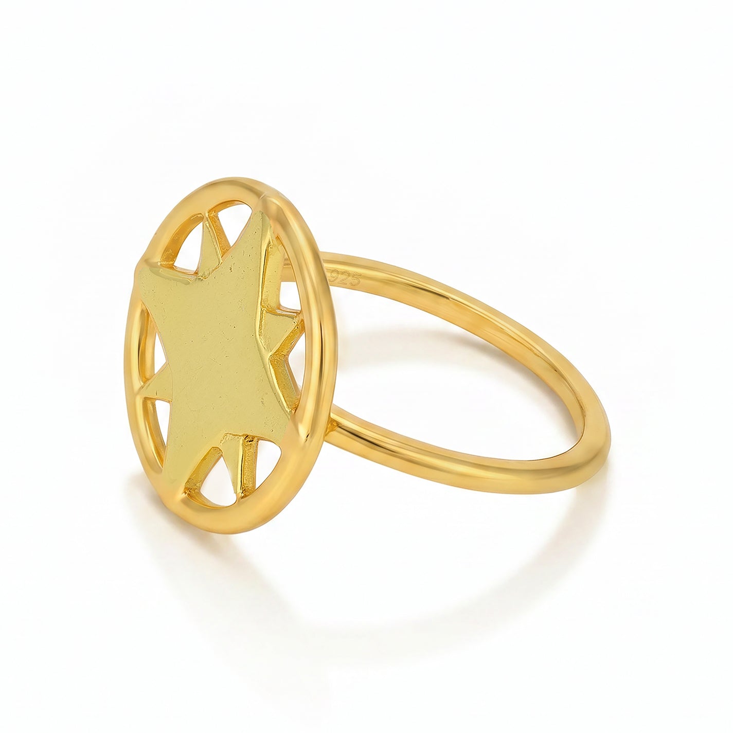 Radiant Star 925 Sterling Silver Fashion Ring