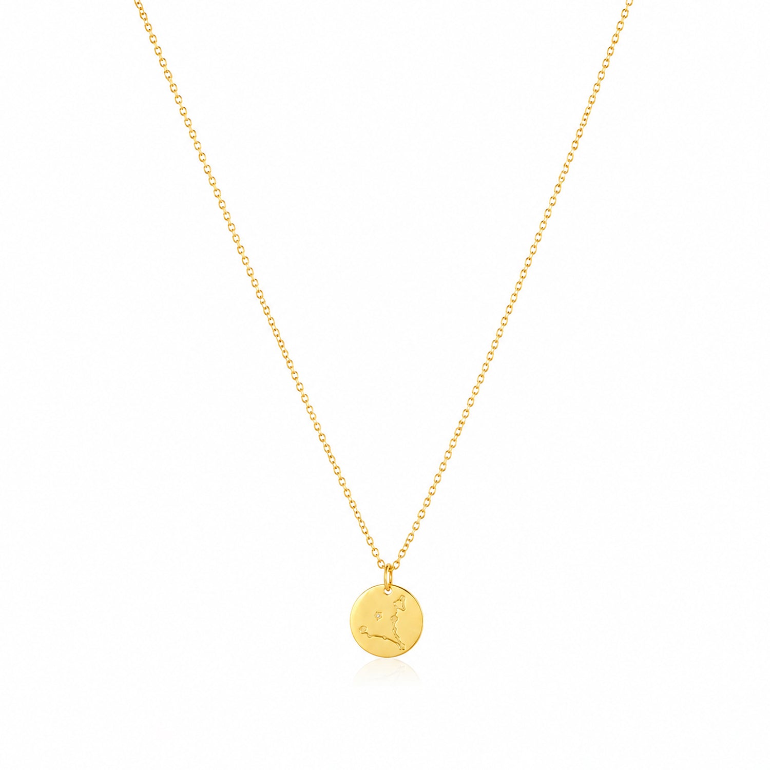 Radiant Star Map 925 Sterling Silver Chain Pendant