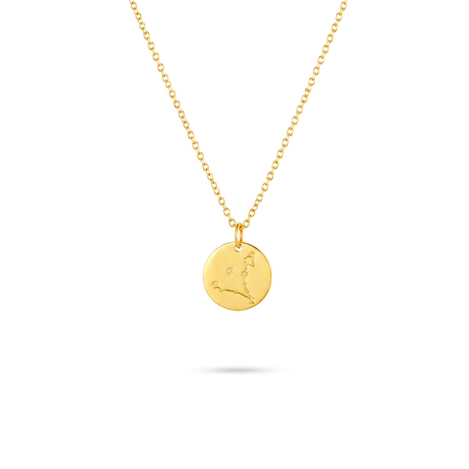 Radiant Star Map 925 Sterling Silver Chain Pendant