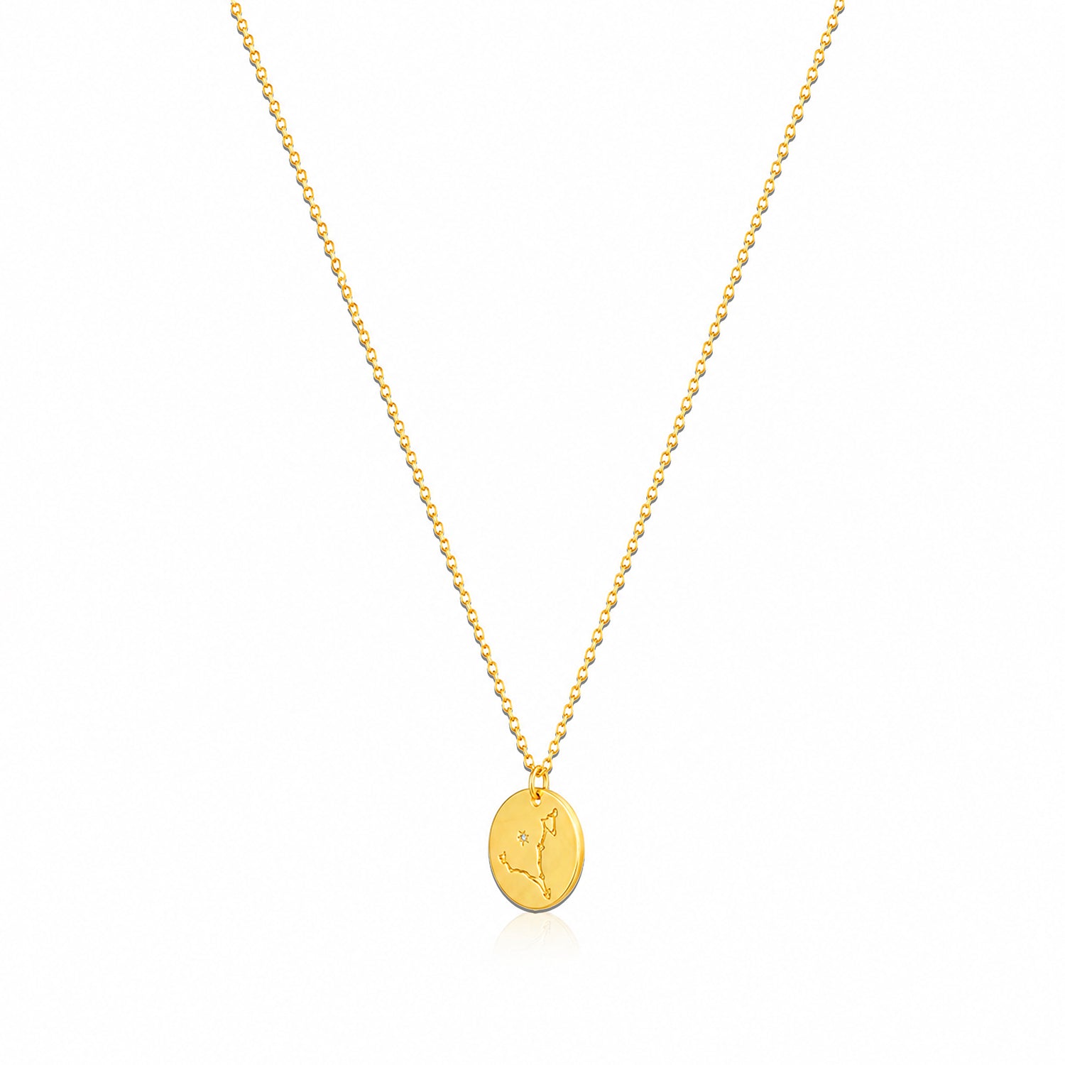 Radiant Star Map 925 Sterling Silver Chain Pendant