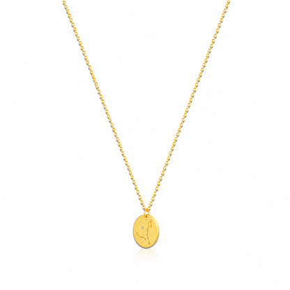 Radiant Star Map 925 Sterling Silver Chain Pendant
