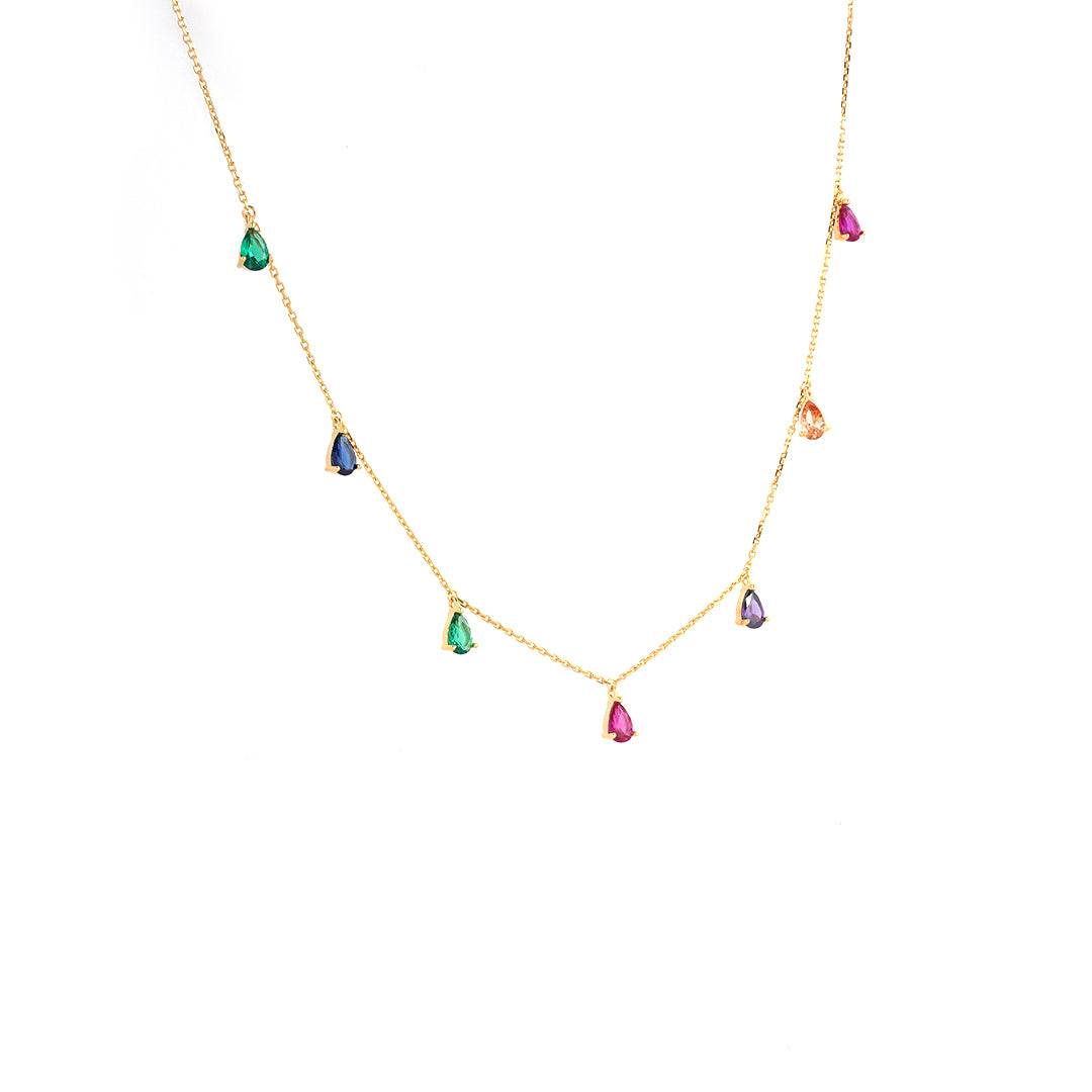 Rainbow Drop Necklace