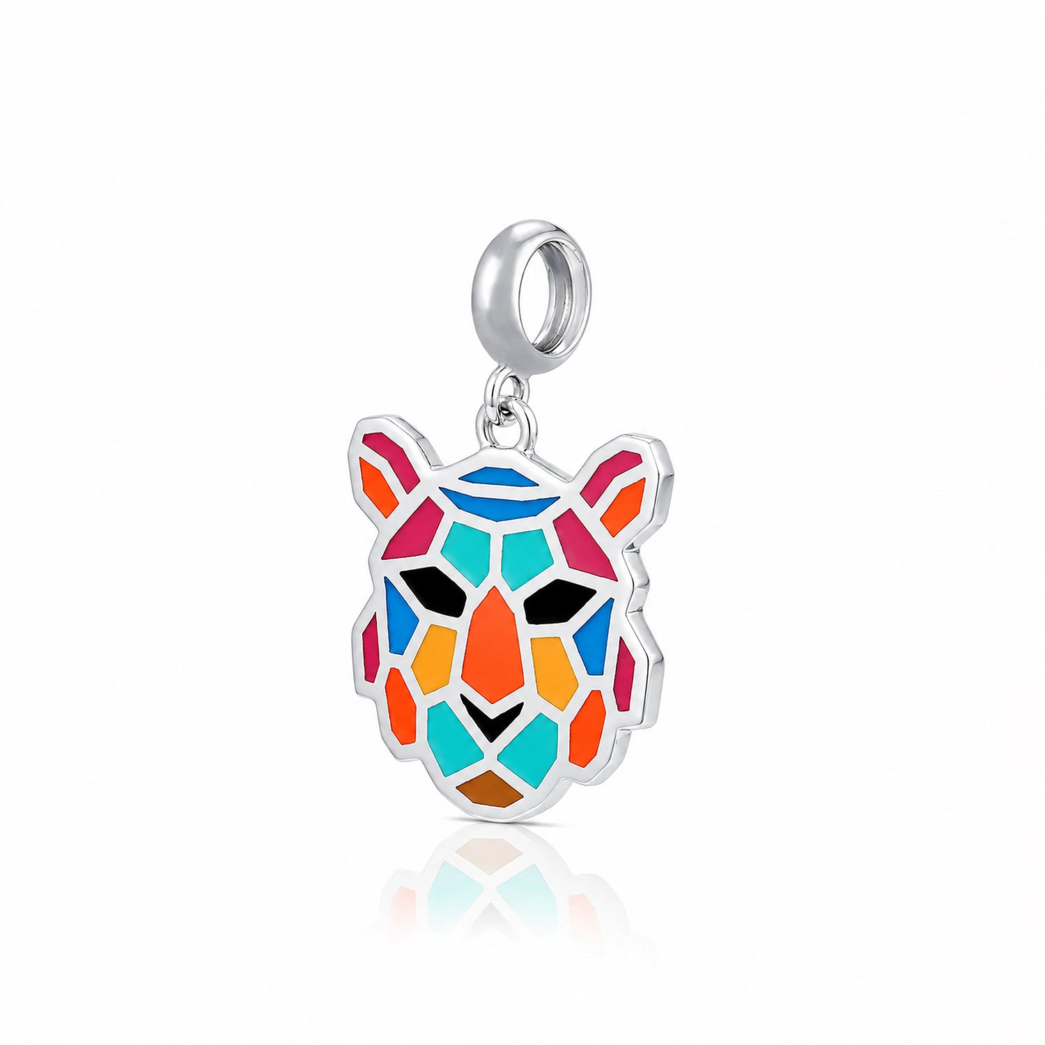 Rainbow Roar 925 Sterling Silver Tiger Pendant