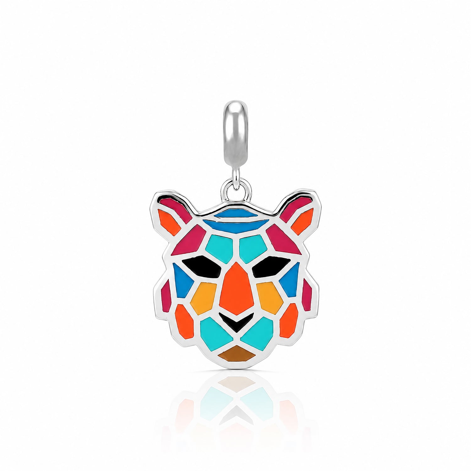 Rainbow Roar 925 Sterling Silver Tiger Pendant