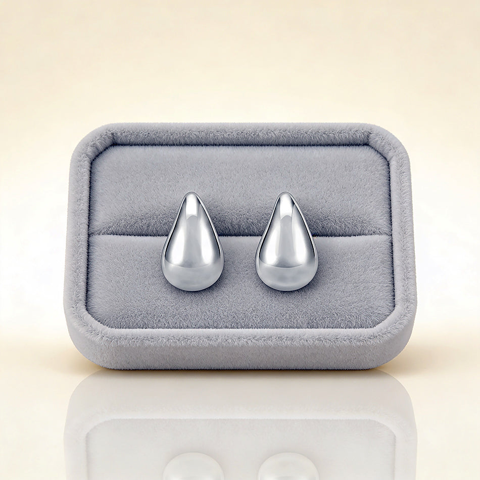 Raindrop Elegance 925 Sterling Silver Earrings for Women