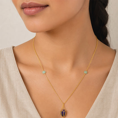 Raw Amethyst Cage Necklace Silver Pendant Chain