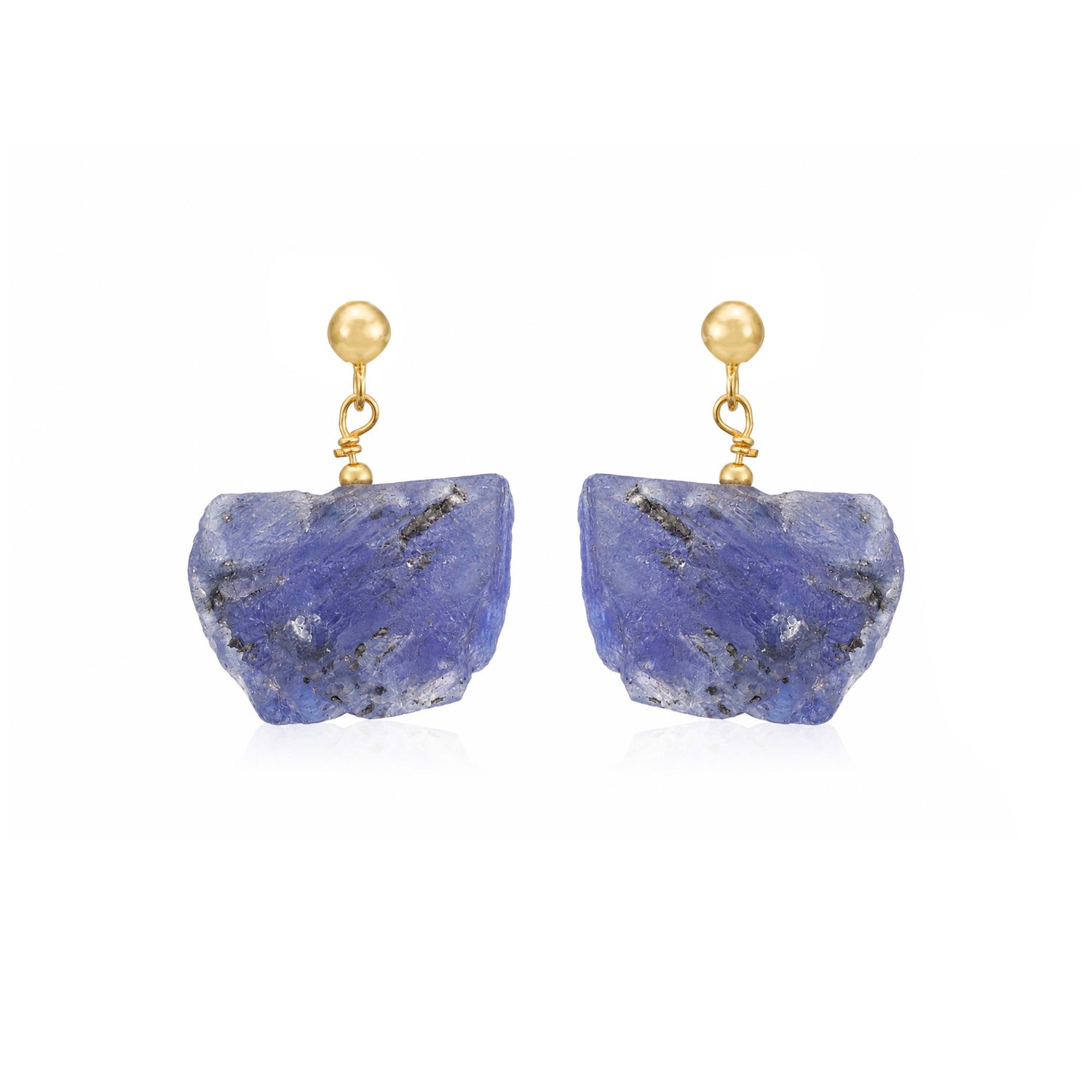 Raw Blue Stone 925 Sterling Silver Earrings