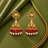 Red Drape 925 Sterling Silver Jhumka Earring for Women