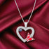 Red Butterfly 925 Sterling Silver Heart Pendant