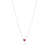 Red Enamel Heart Silver Chain Pendant