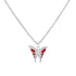 Red Fancy Butterfly Silver Pendant Online