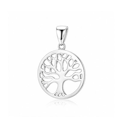 Refined Nature Circle Tree 925 Sterling Silver Pendant for women