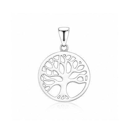 Refined Nature Circle Tree 925 Sterling Silver Pendant for women