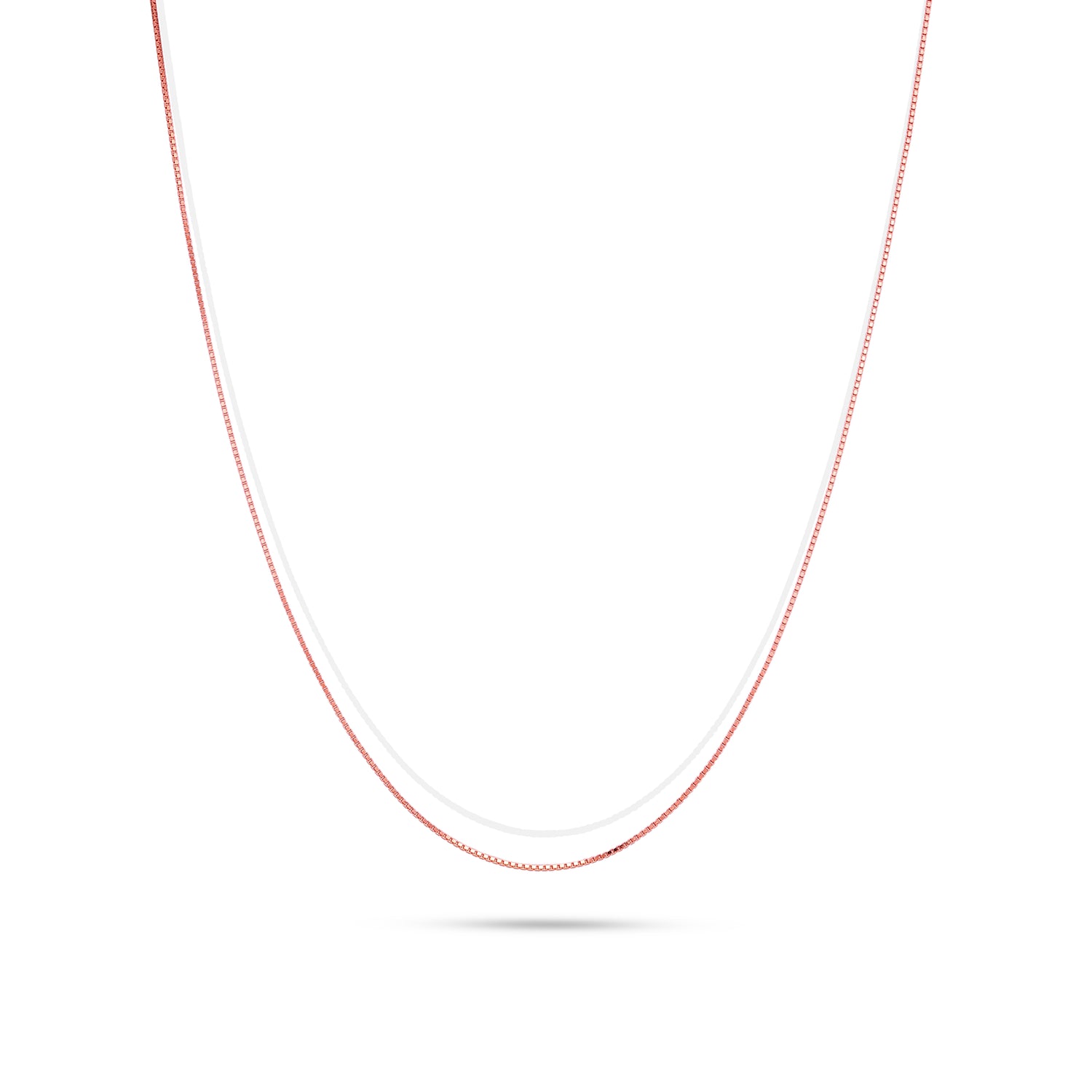 Refined Rose Gold 925 Sterling Silver Box Chain for women