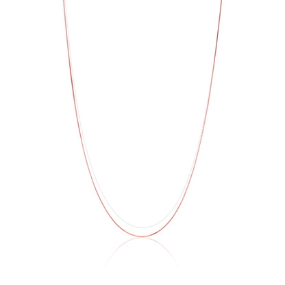 Refined Rose Gold 925 Sterling Silver Box Chain for women