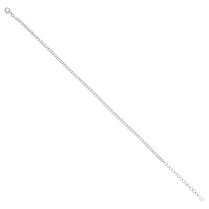 Refined Line Tennis Silver Bracelet