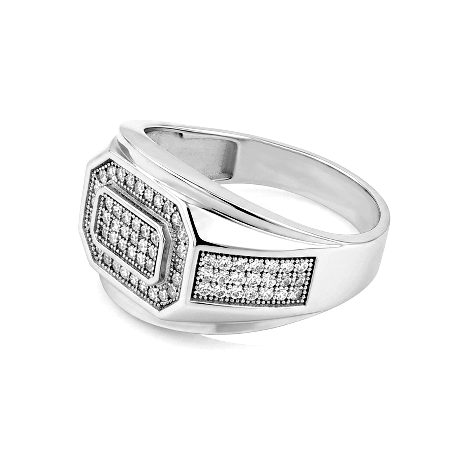 Regal Octagonal Brilliance 925 Sterling Silver Ring