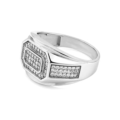 Regal Octagonal Brilliance 925 Sterling Silver Ring
