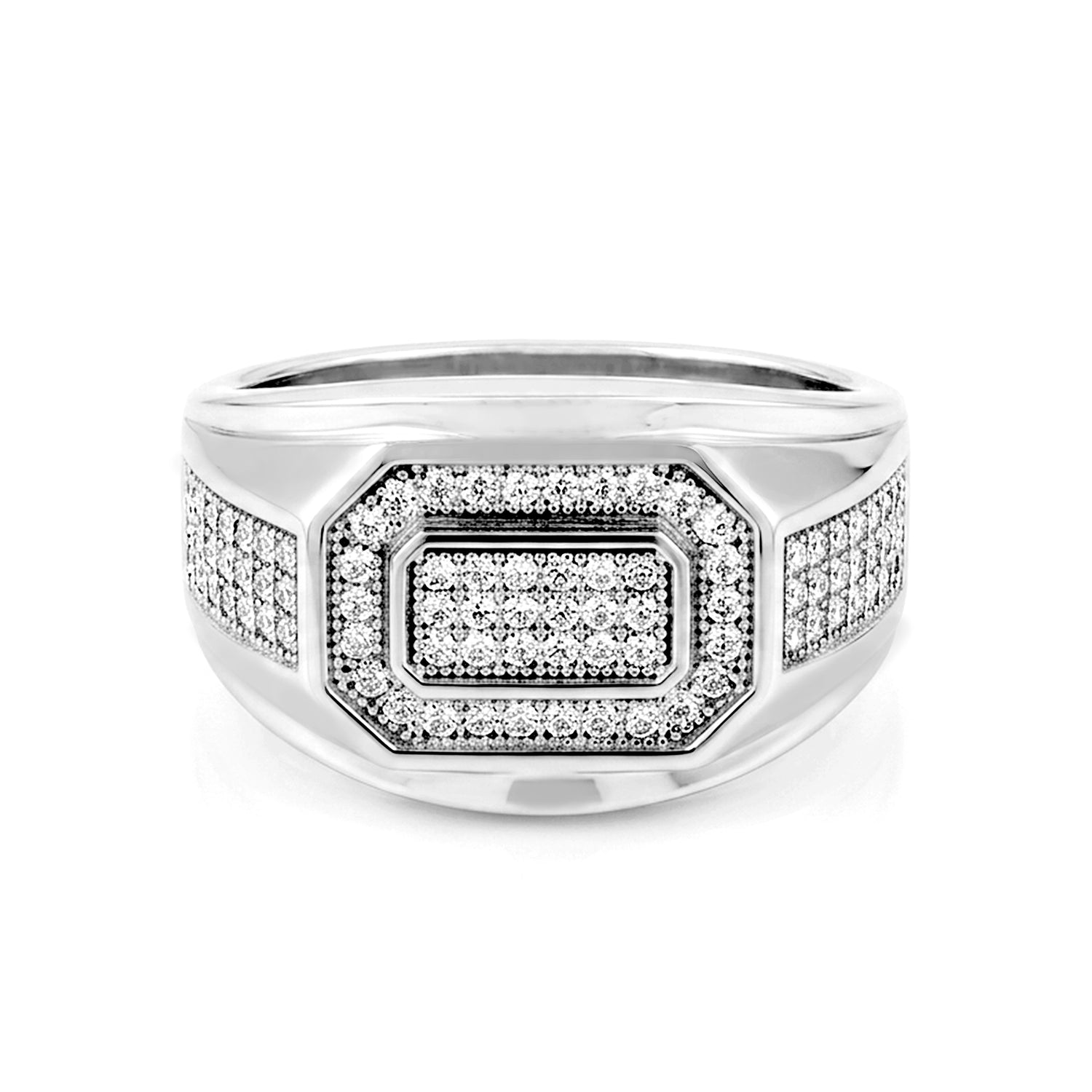 Regal Octagonal Brilliance 925 Sterling Silver Ring