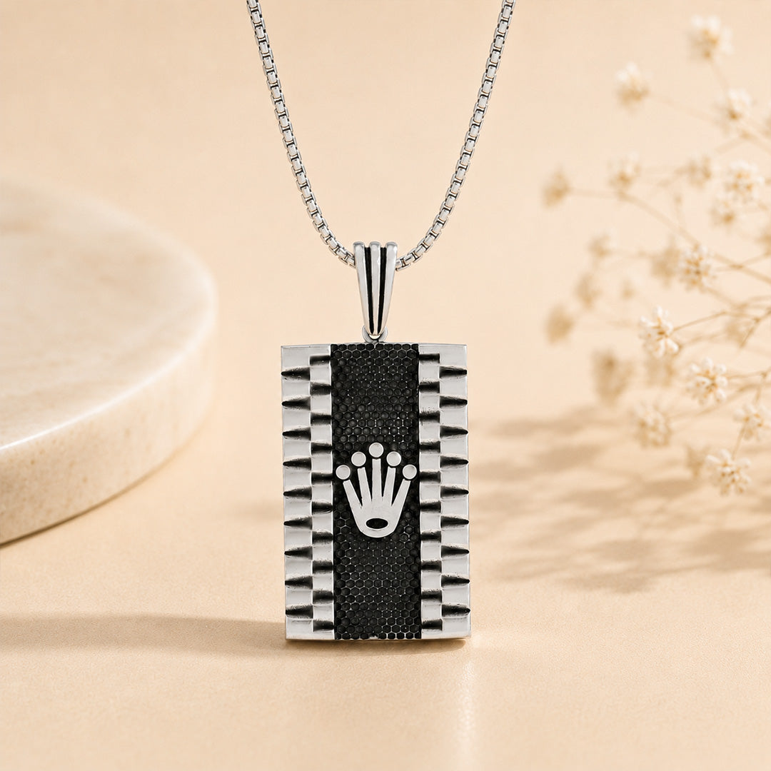 Regal Queen Crown Design 925 Sterling Silver Pendant for women