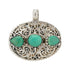 Regal 925 Triple Turquoise Filigree Oxidised Pendants