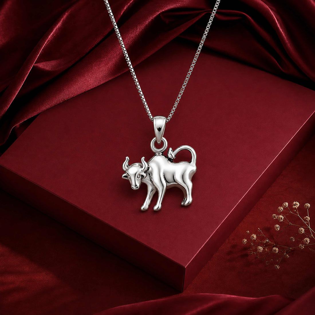 Regal Bull Emblem 925 Sterling Silver Signature Pendant