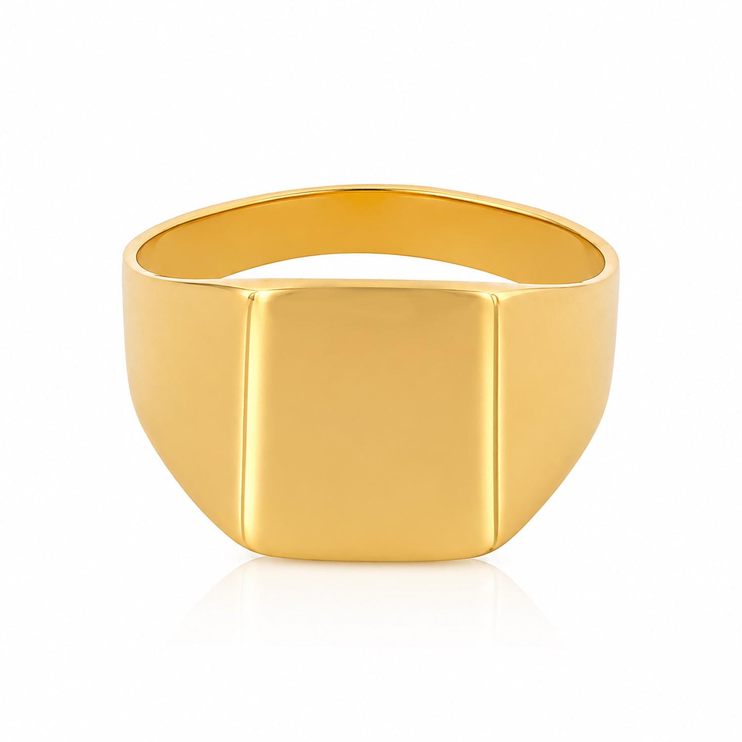 Regal Golden Signet 925 Sterling Silver Ring