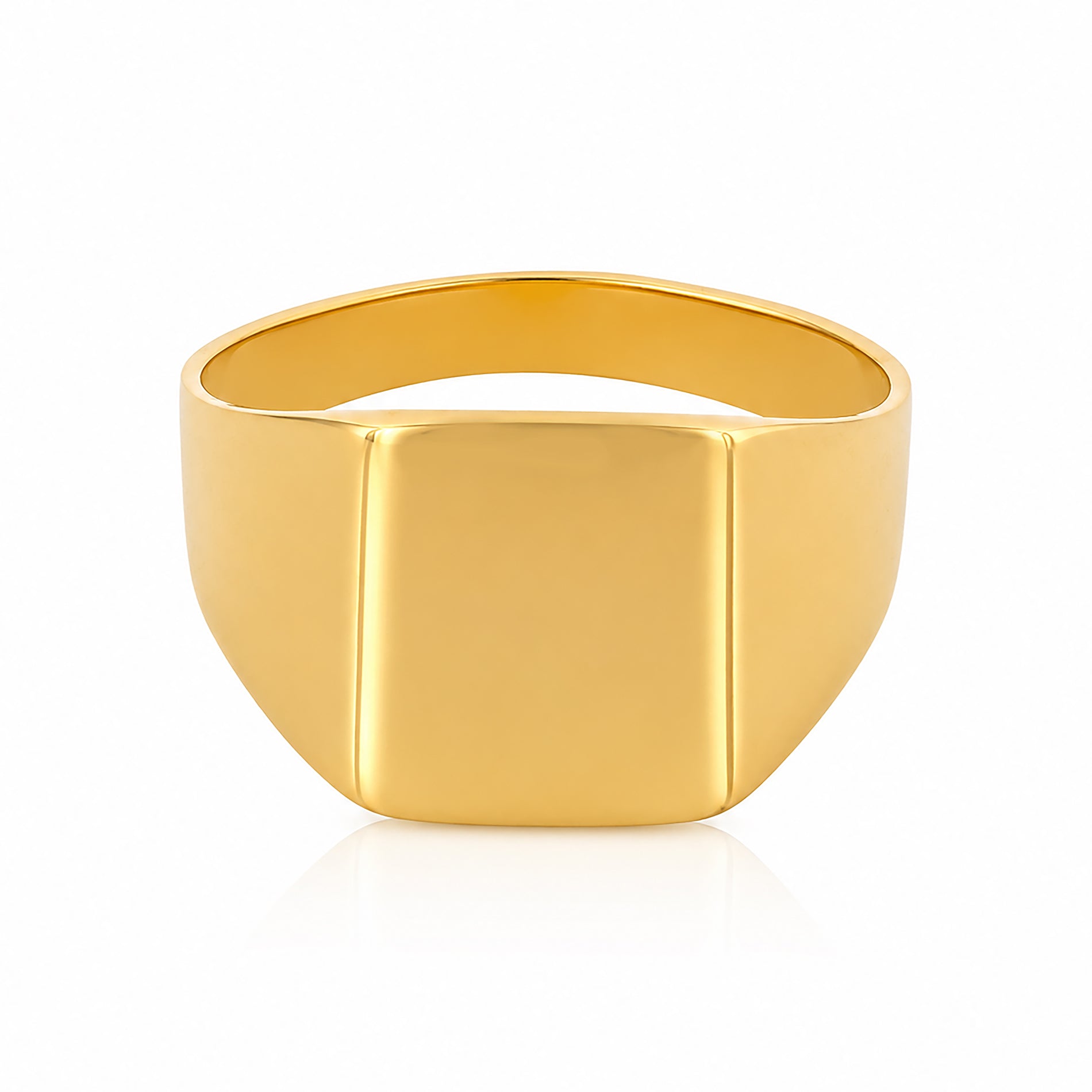 Regal Golden Signet 925 Sterling Silver Ring