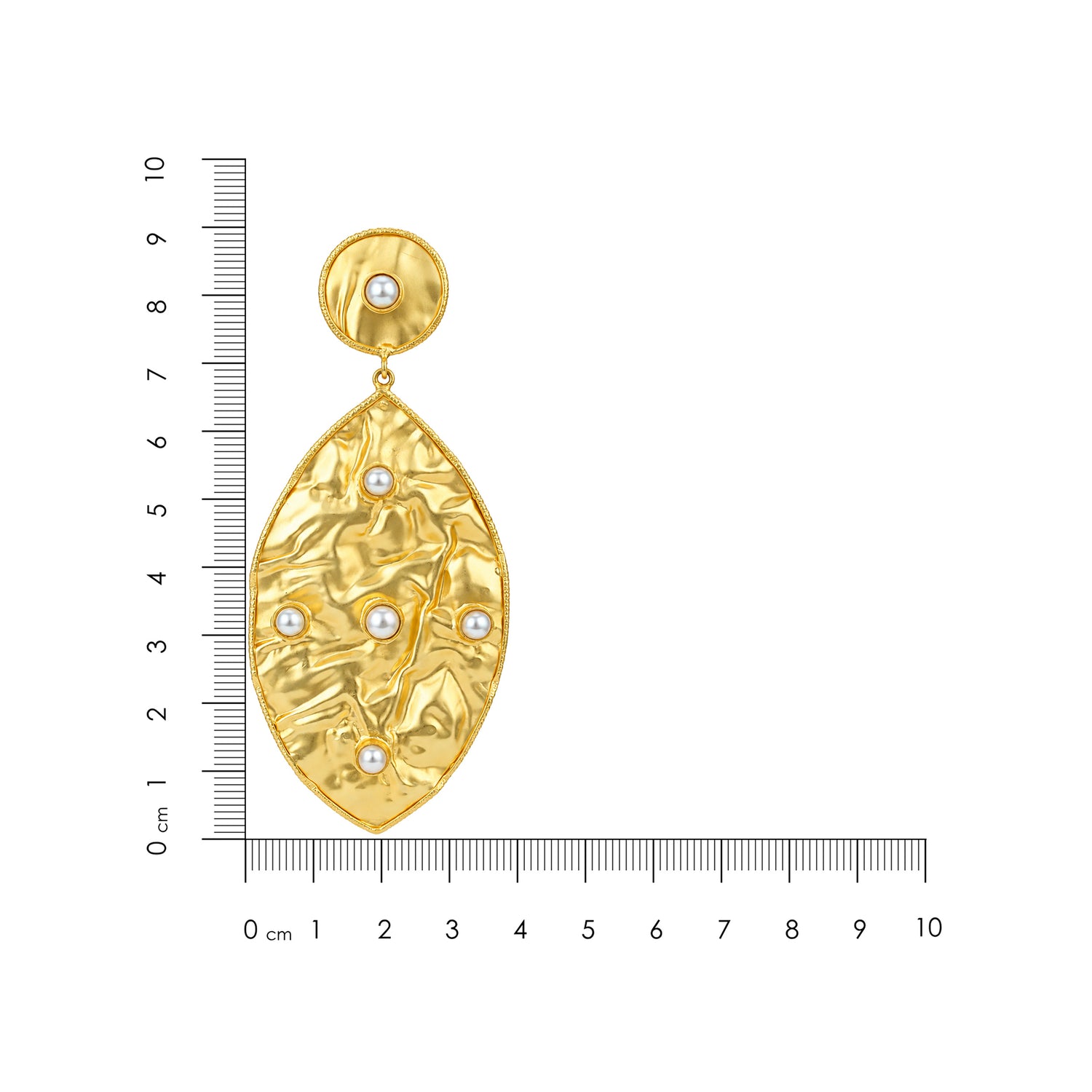 Regal Golden Petal 925 Sterling Silver Earrings