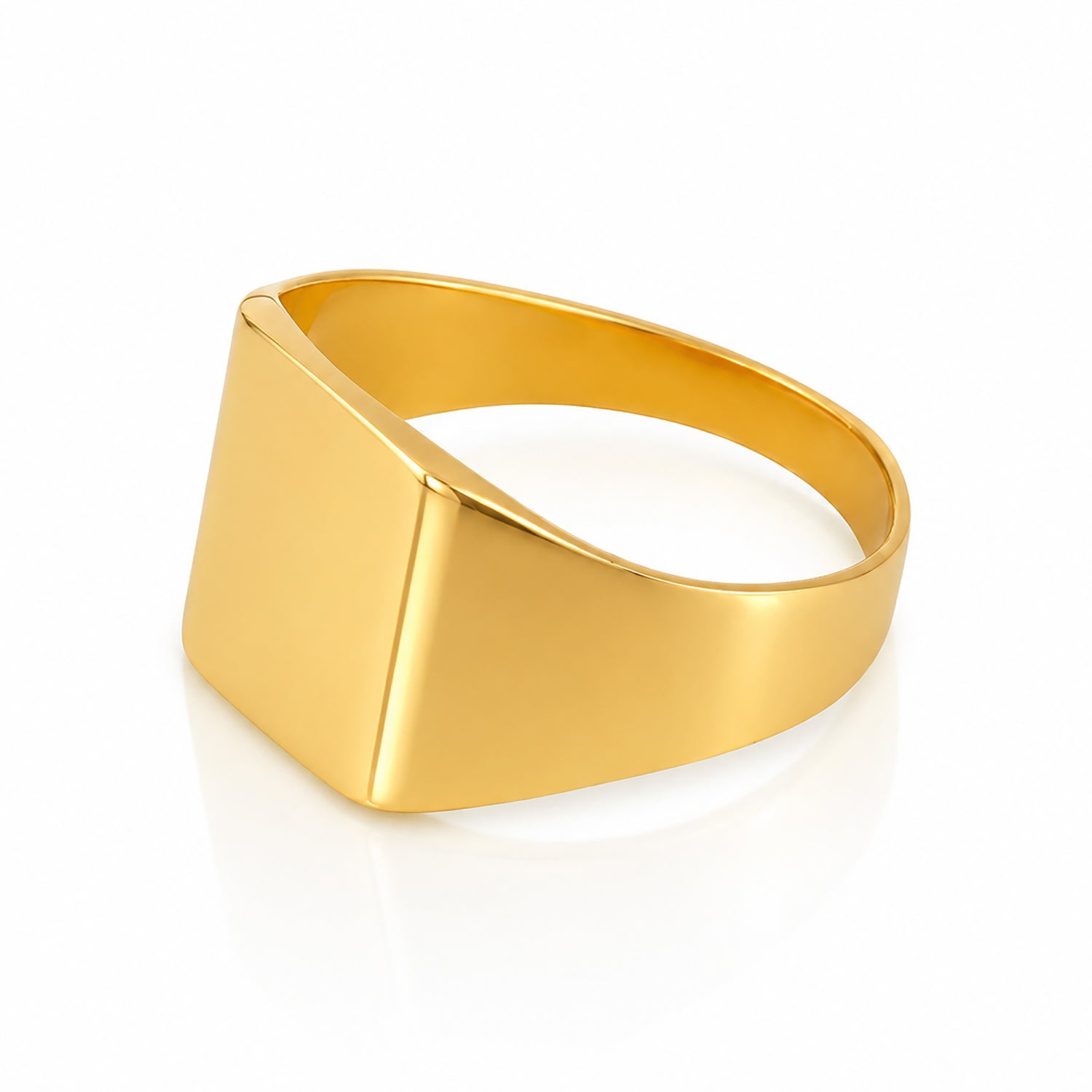 Regal Golden Signet 925 Sterling Silver Ring