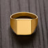 Regal Golden Signet 925 Sterling Silver Ring
