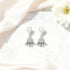 Regal Heart Crown Dangle 925 Sterling Silver Earrings for Women