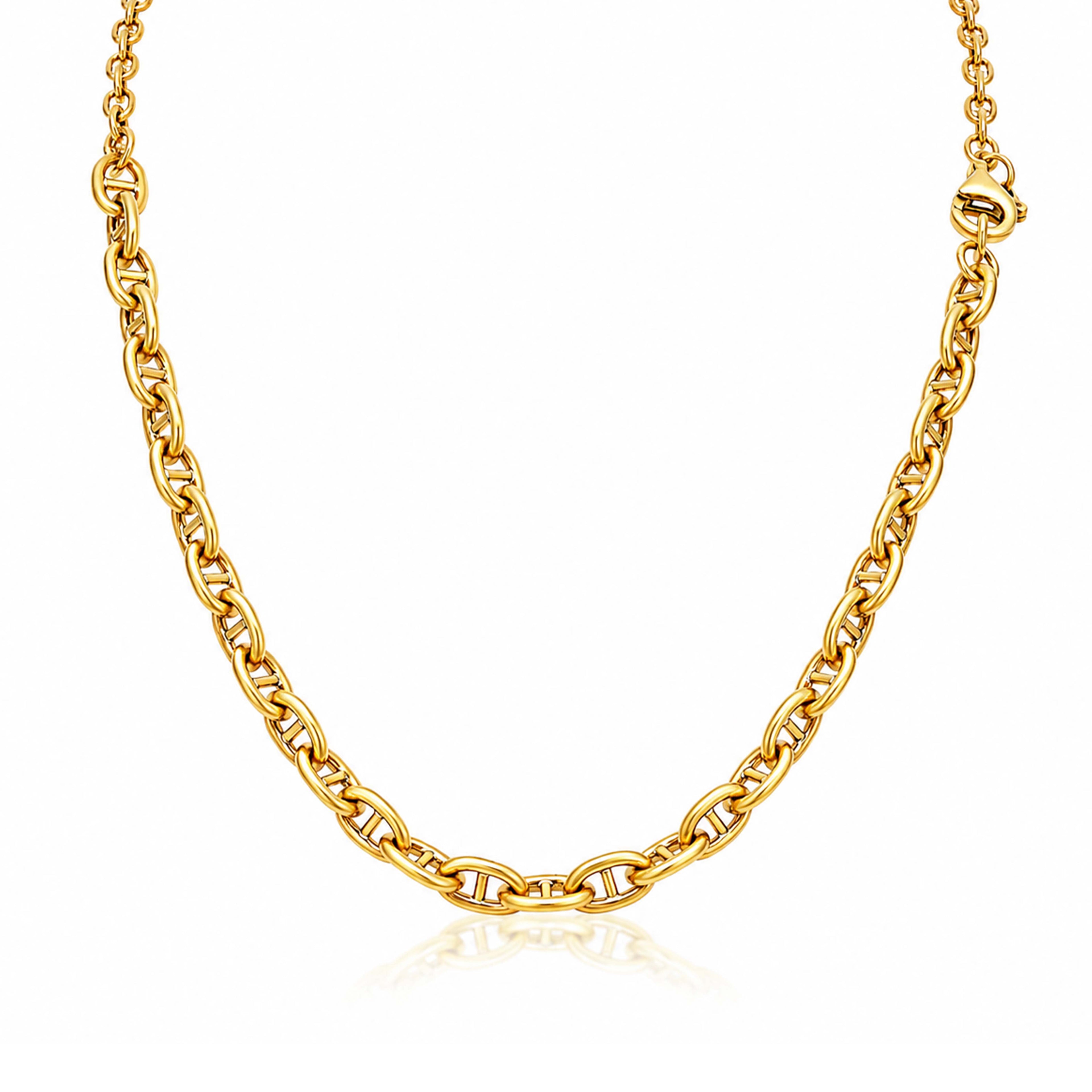 Regal Interlocking Loop Silver Statement Chain